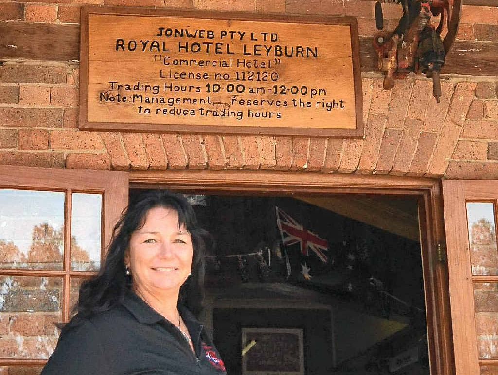 SURVIVING TEST OF TIME: Helen Savage in front of Leyburn’s Royal Hotel, which celebrates 150 years of continuous trade this weekend.
